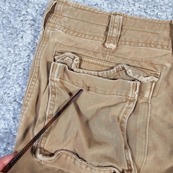 Abercrombie Fitch Cargo Shorts Mens 30 Brown Tan Vintage Fatigues Paratroopers‎ - Picture 13 of 16